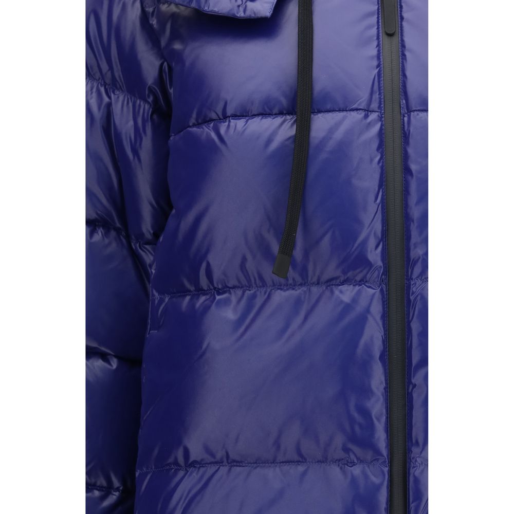 Blue Polyamide Full-Length Jacket