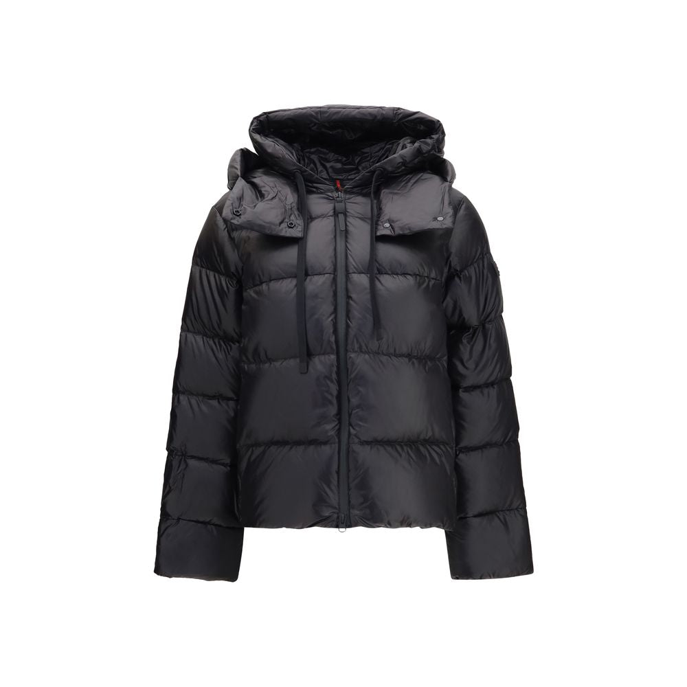 Black Polyamide Full-Length Jacket
