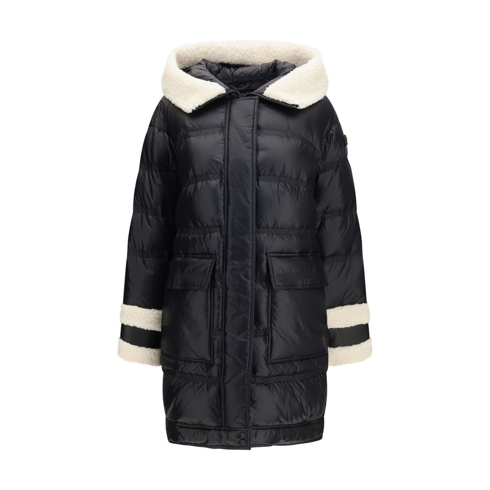 Black Polyamide Full-Length Jacket