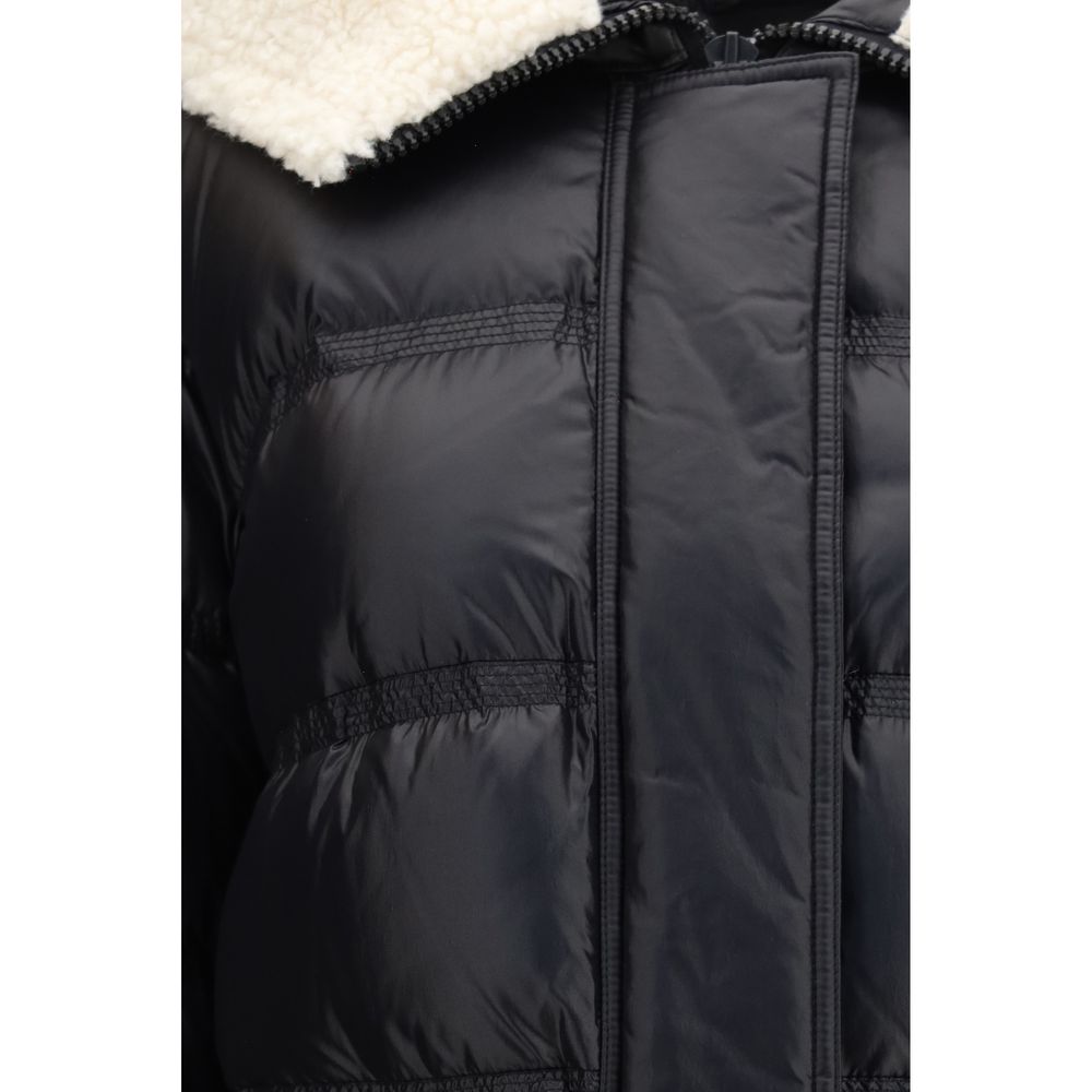 Black Polyamide Full-Length Jacket