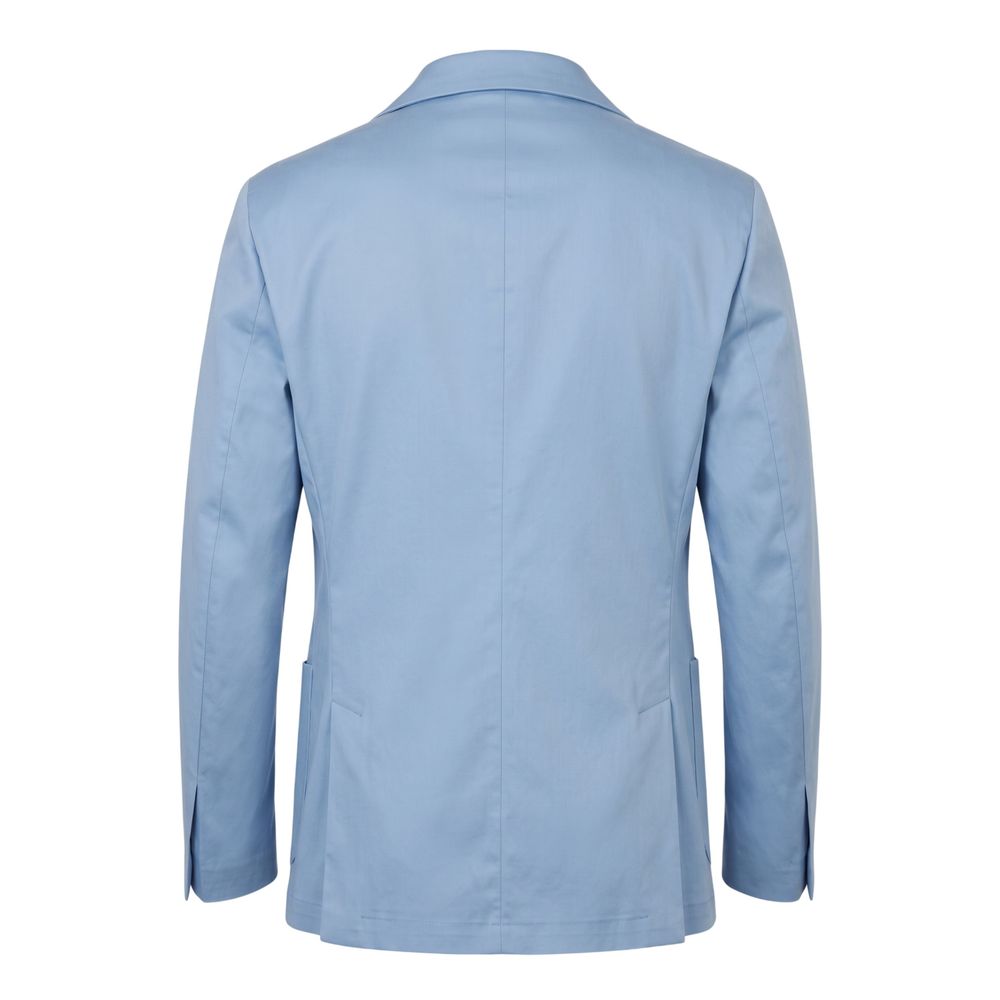 Light Blue Cotton Men Jacket