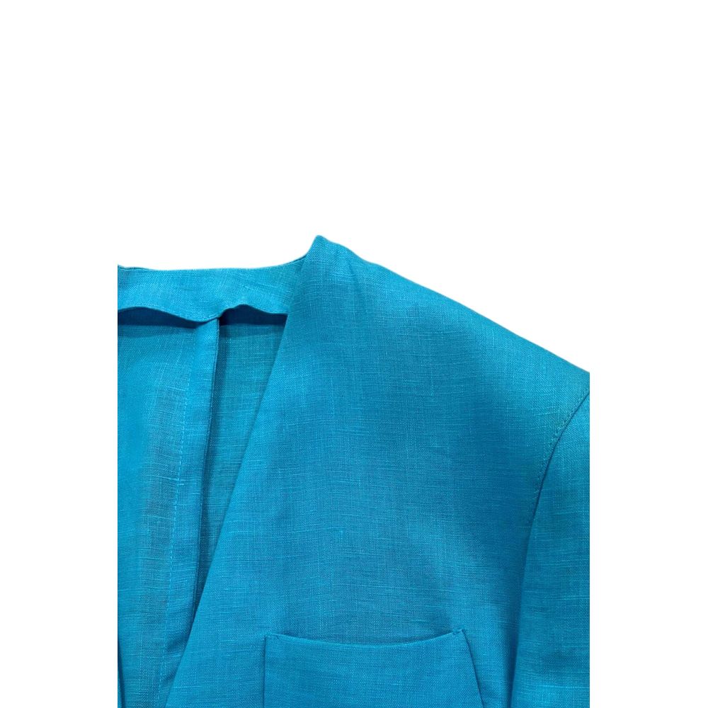 Blue Cotton Men's Jacket