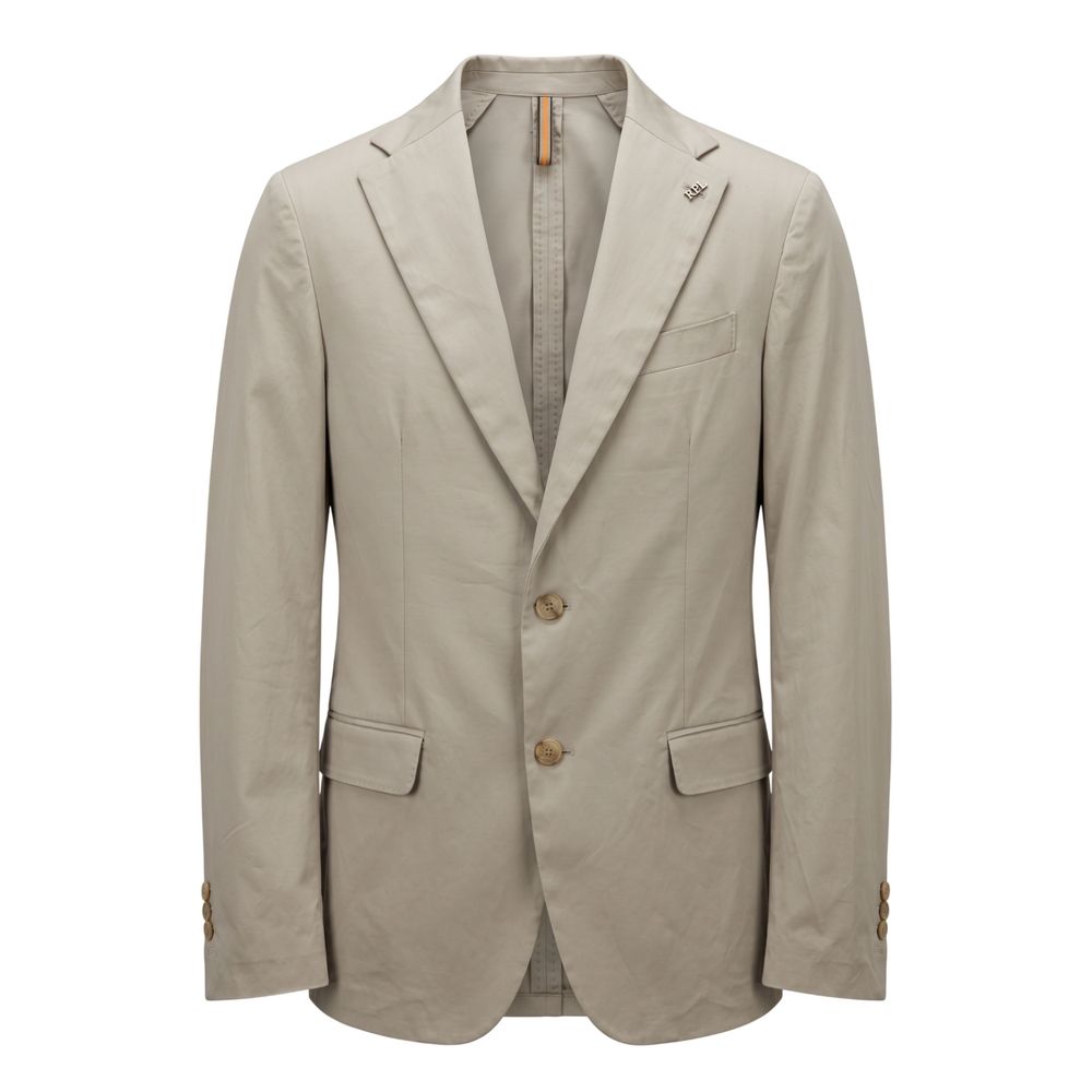 Beige Cotton Men's Jacket