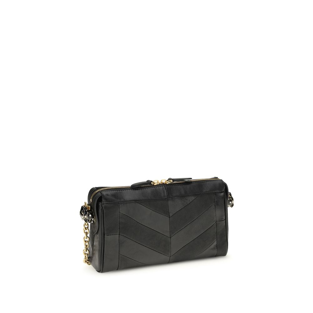 Black Napa Leather / Calf Bos Taurus Shoulder Bag