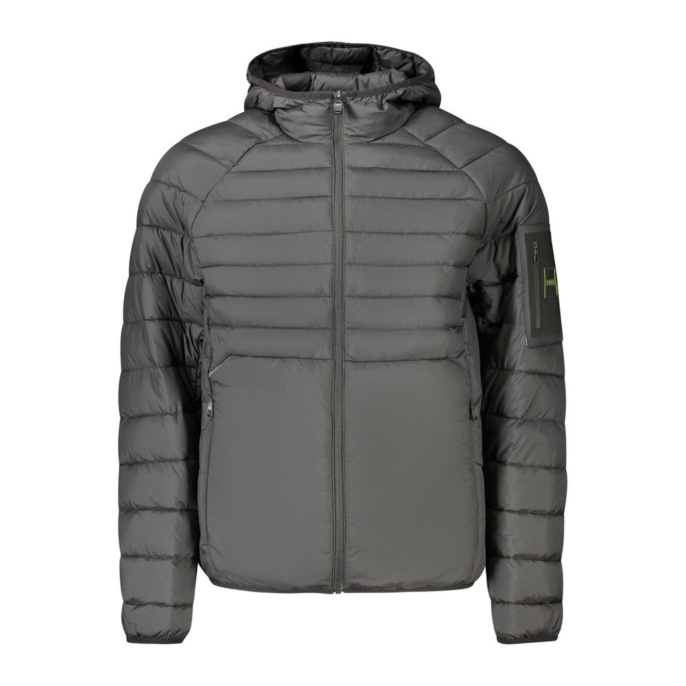 Black Polyester Men's Jacket
