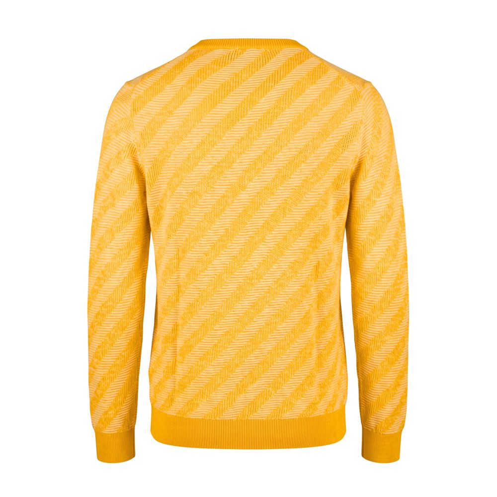 Orange Linen Men Sweater