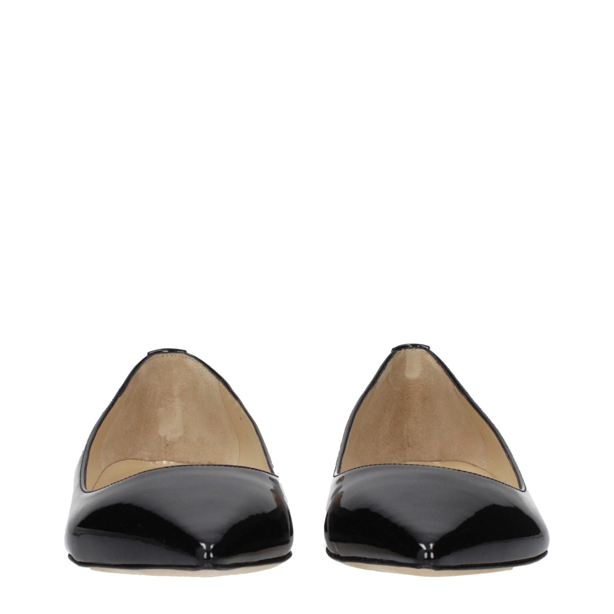 Black Leather Flats