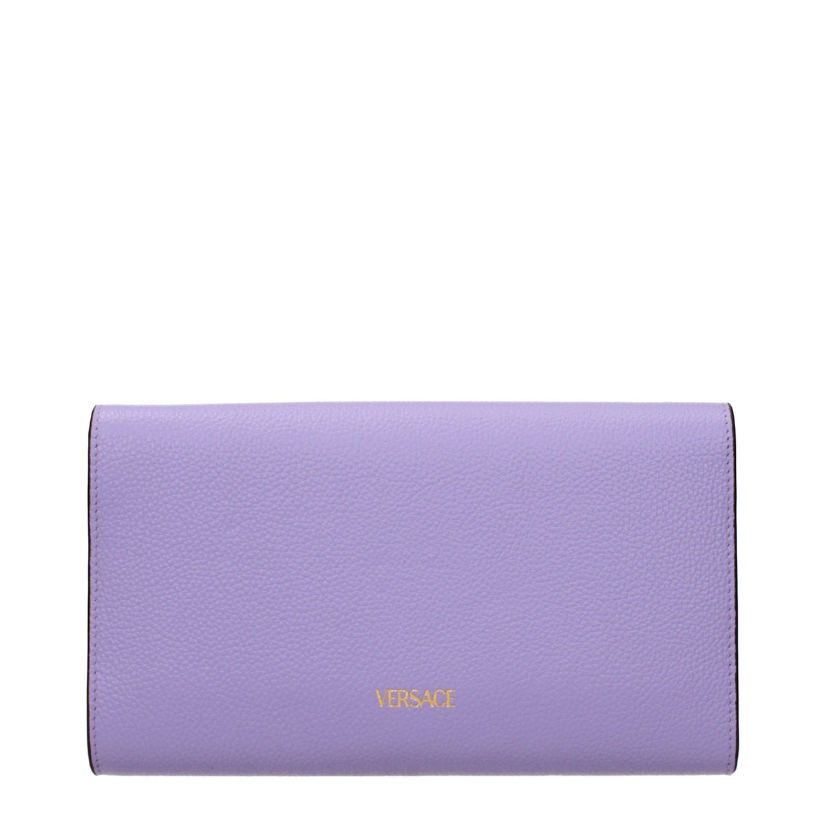 Purple Leather Clutch Bag