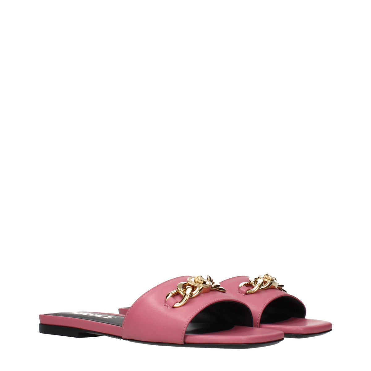 Pink Leather Slippers