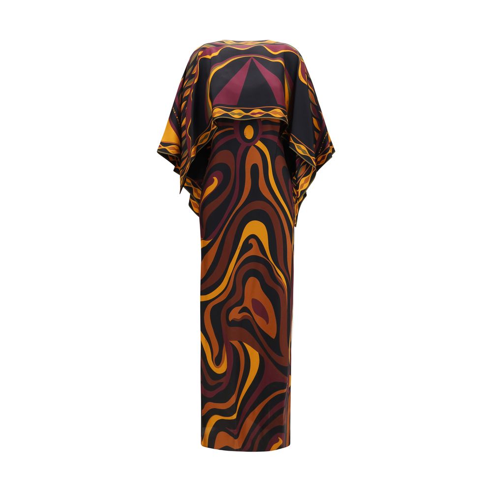 Multicolor Silk Casual Dress