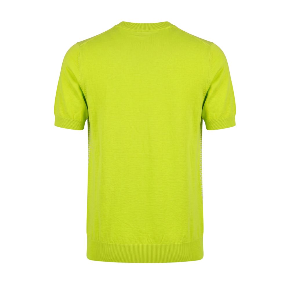 Green Cotton Men Sweater