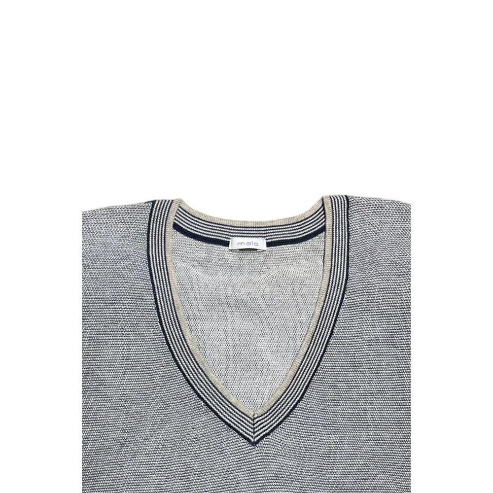 Blue Cotton Men Sweater