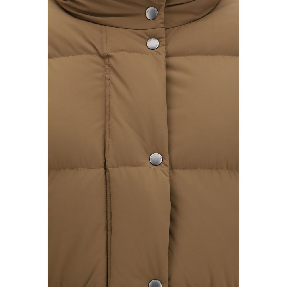 Brown Goose Down Full-Length Jacket