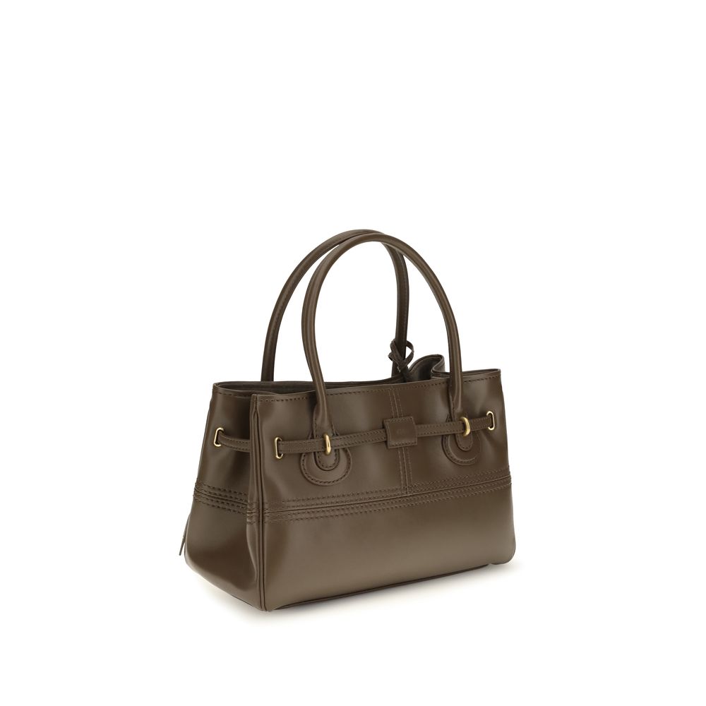 Brown Buffalo Leather Handbag