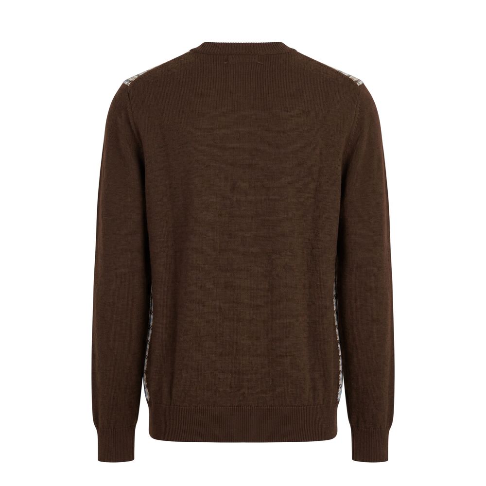 Brown Wool Men Sweater