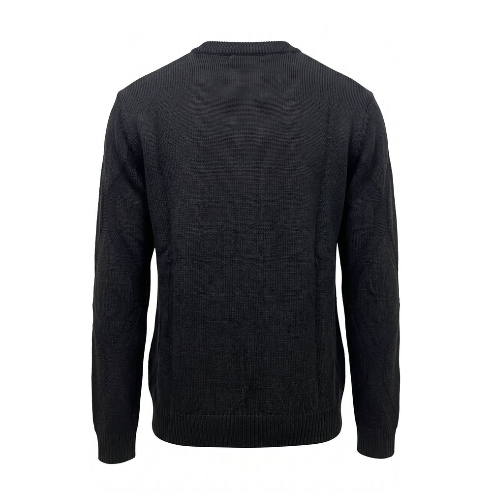 Black Wool Men Sweater
