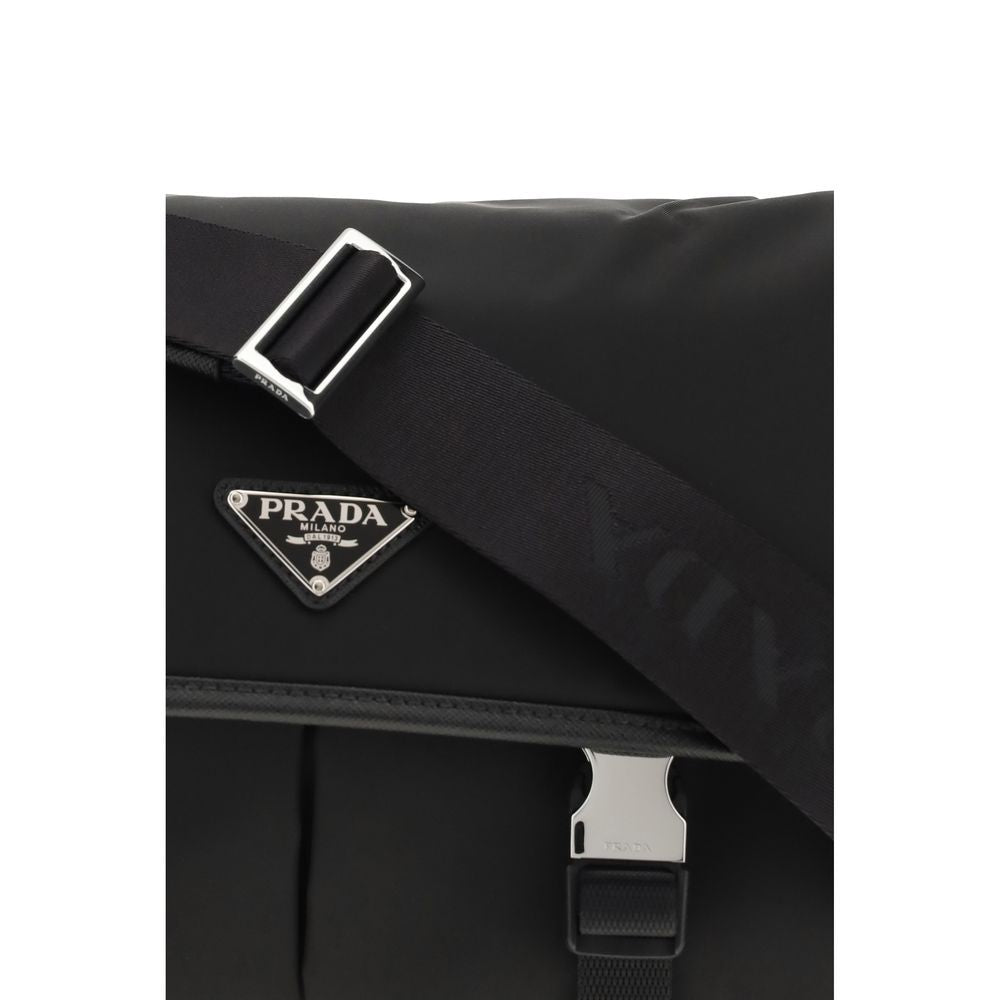 Black Polyamide Shoulder Bag