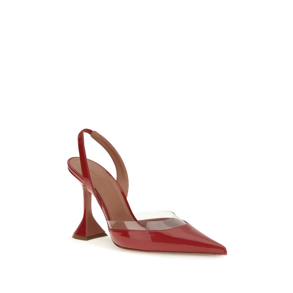 Red Goatskin High Heel Pumps