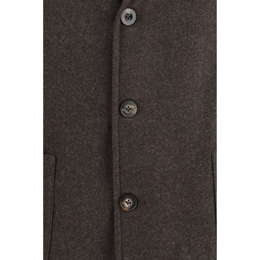Brown Wool Oves Aries Full-Length Jacket