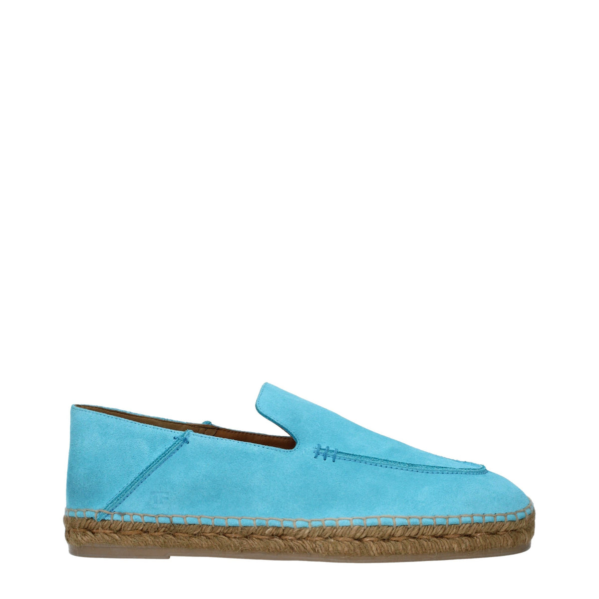 Blue Leather Espadrilles