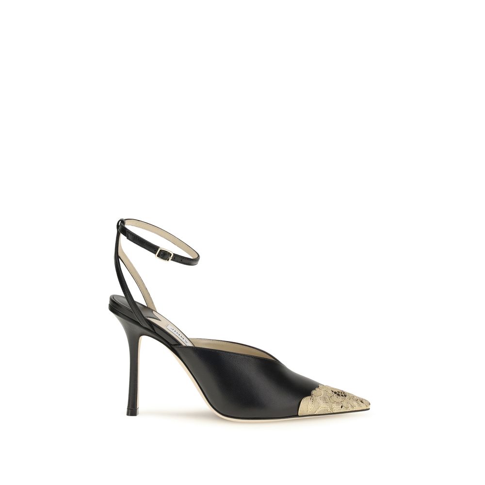 Black Calf Leather Bos Taurus High Heel Pumps