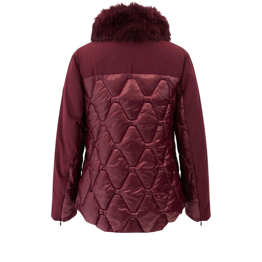 Red Nylon Women Jacket