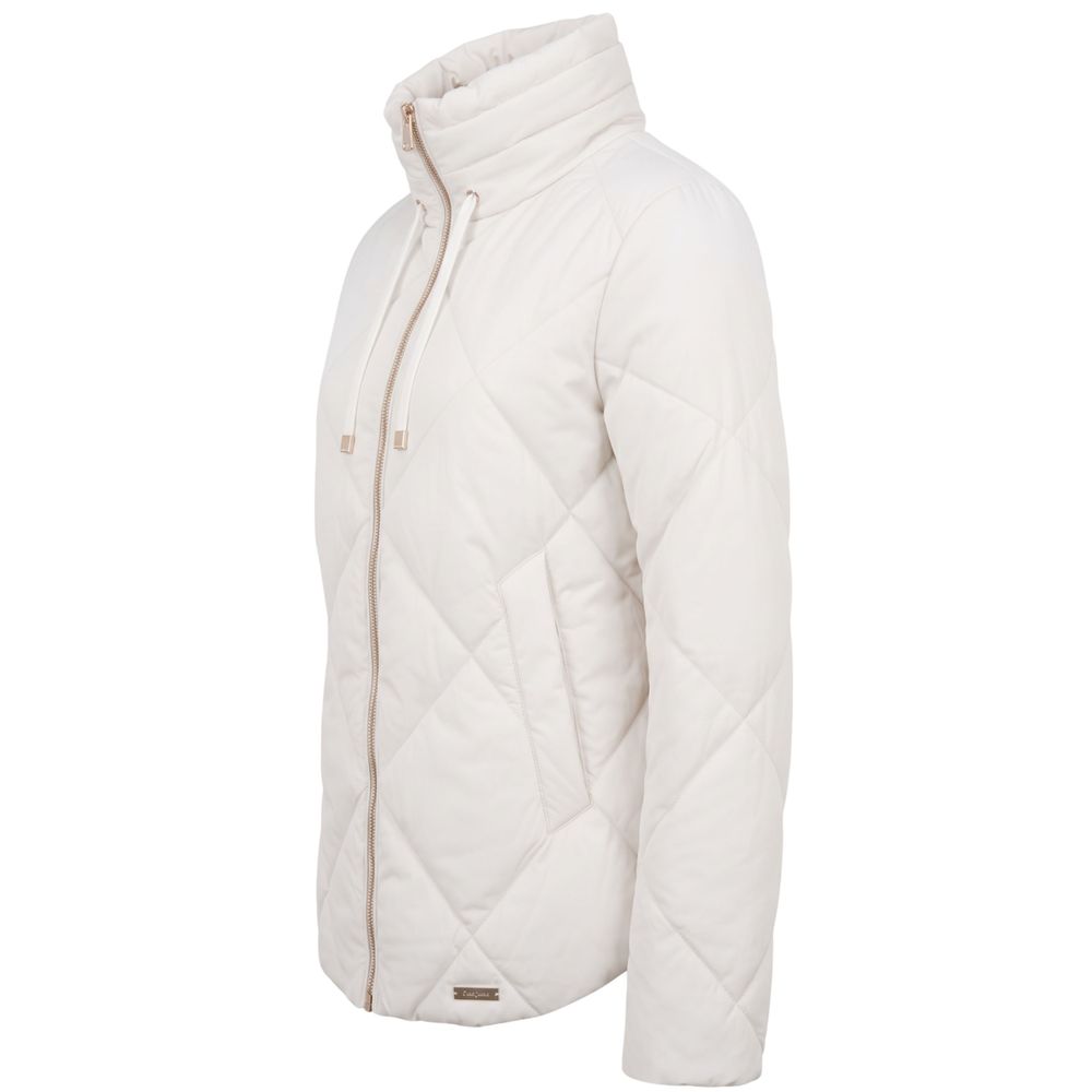 White Polyester Women Jacket