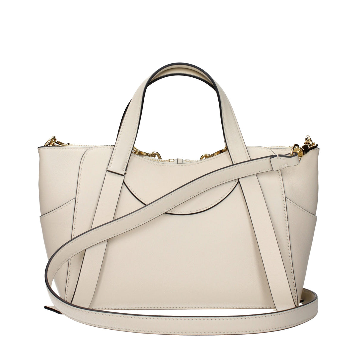 Beige Leather Handbag