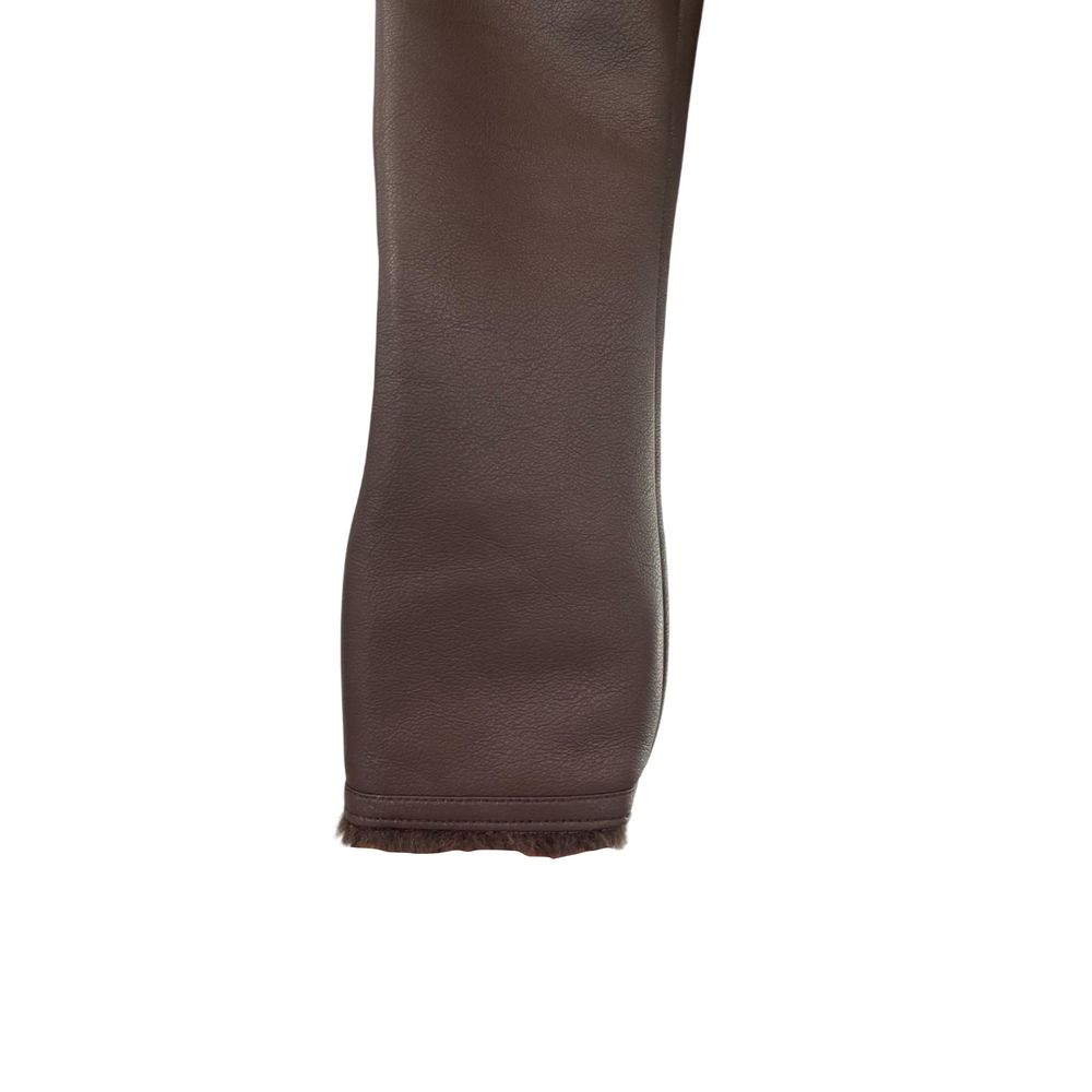 Brown Polyester Women Jacket