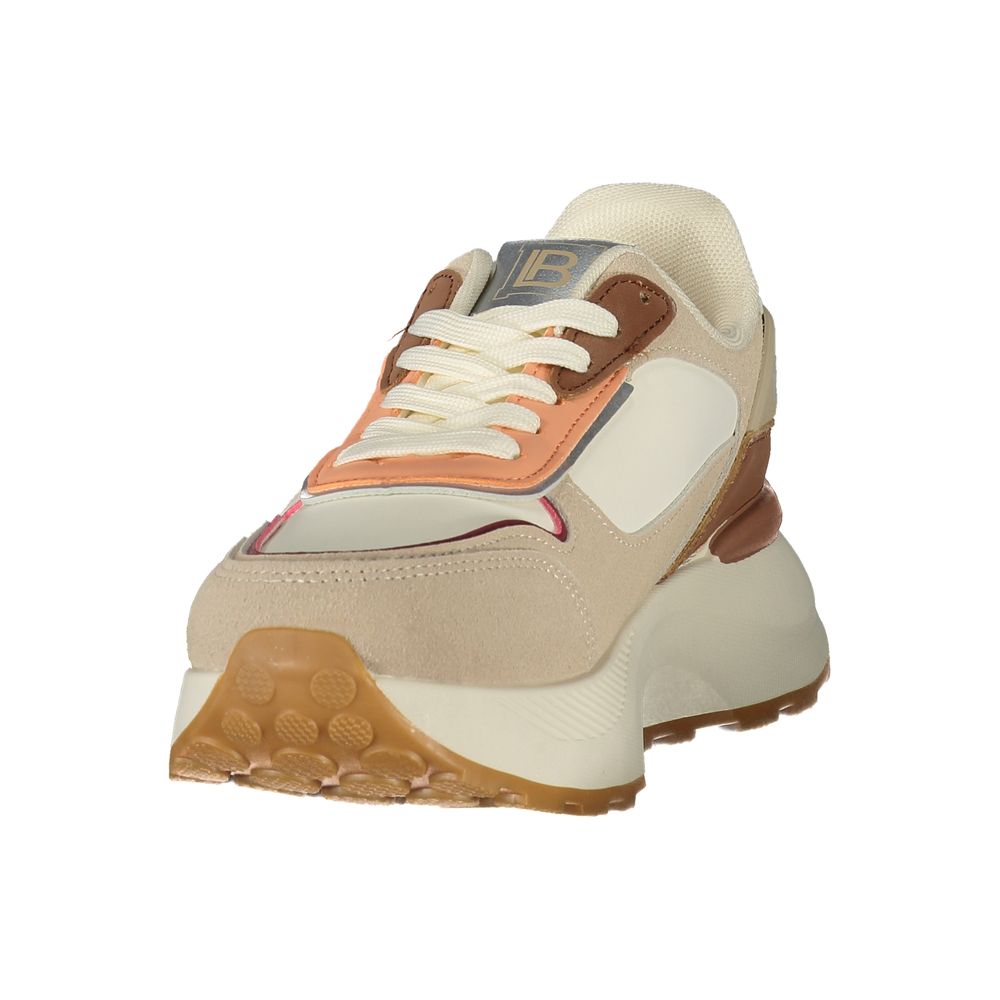 Beige Polyurethane Women's Sneaker