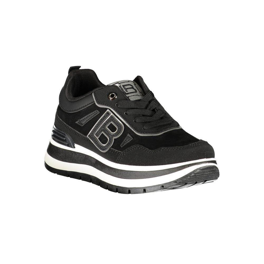 Black Polyurethane Women's Sneaker
