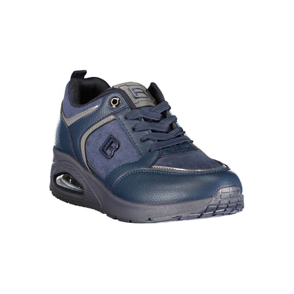 Blue Polyurethane Women's Sneaker