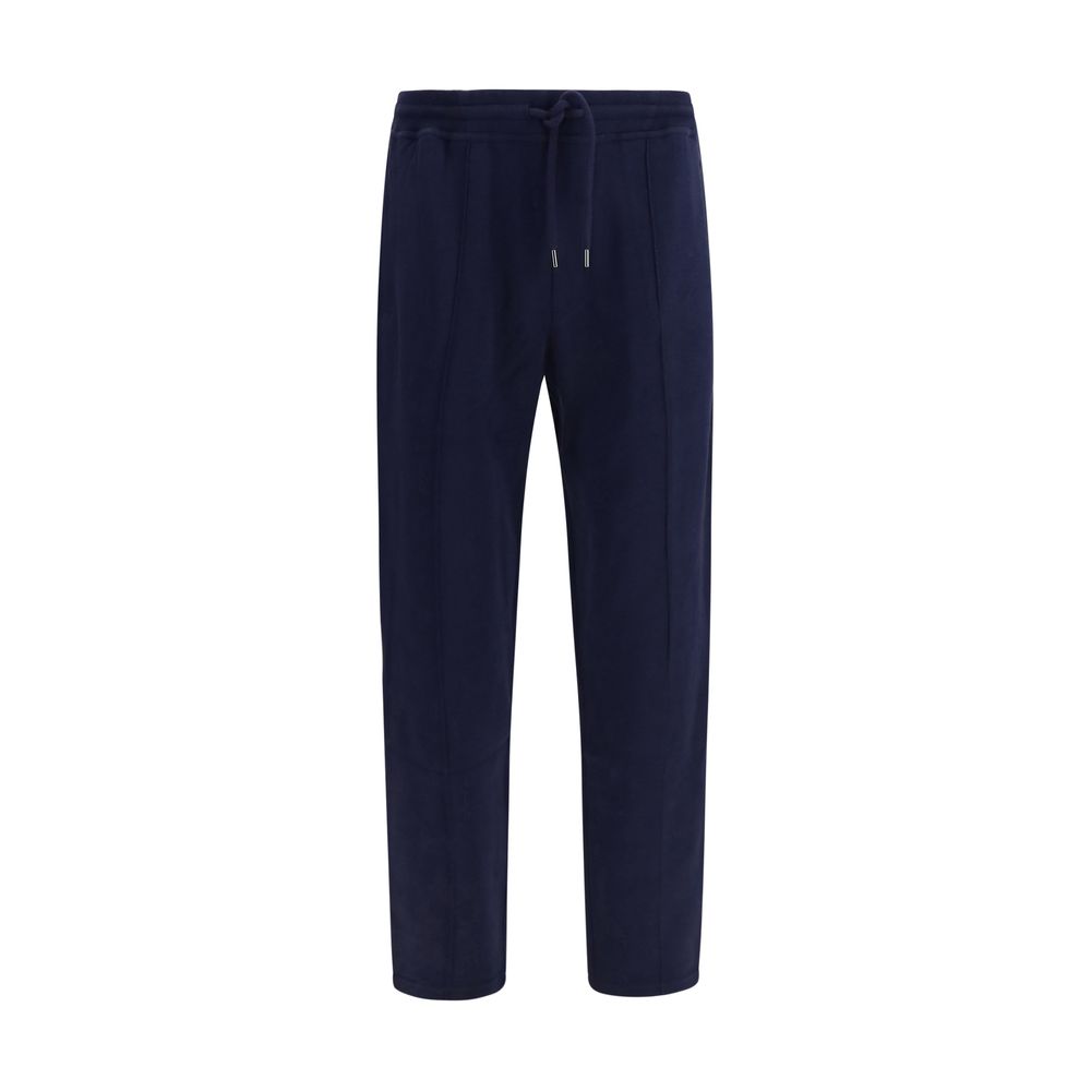 Blue Cotton Athletic Pants