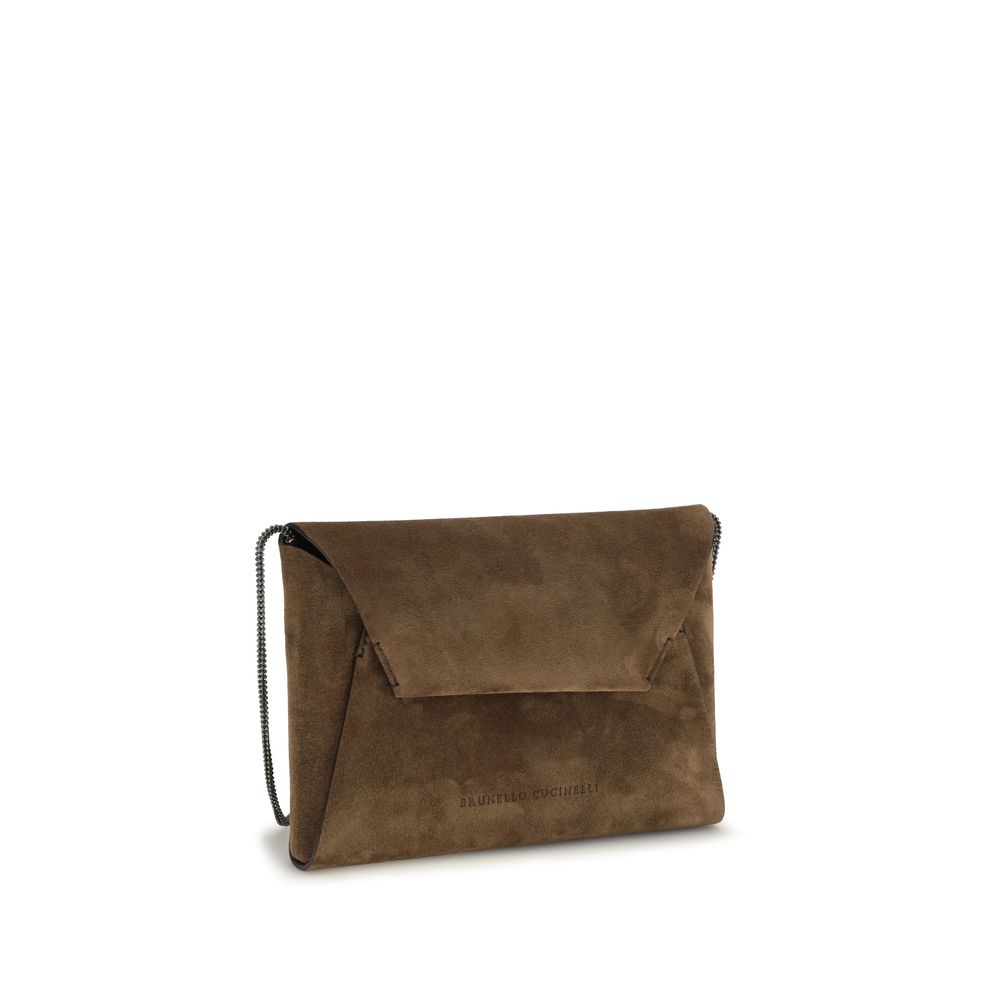 Brown Calf Leather Bos Taurus Clutch Bag