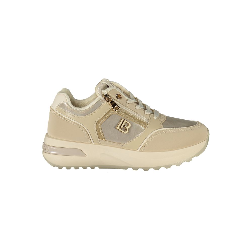 Beige Polyurethane Womens Sneaker