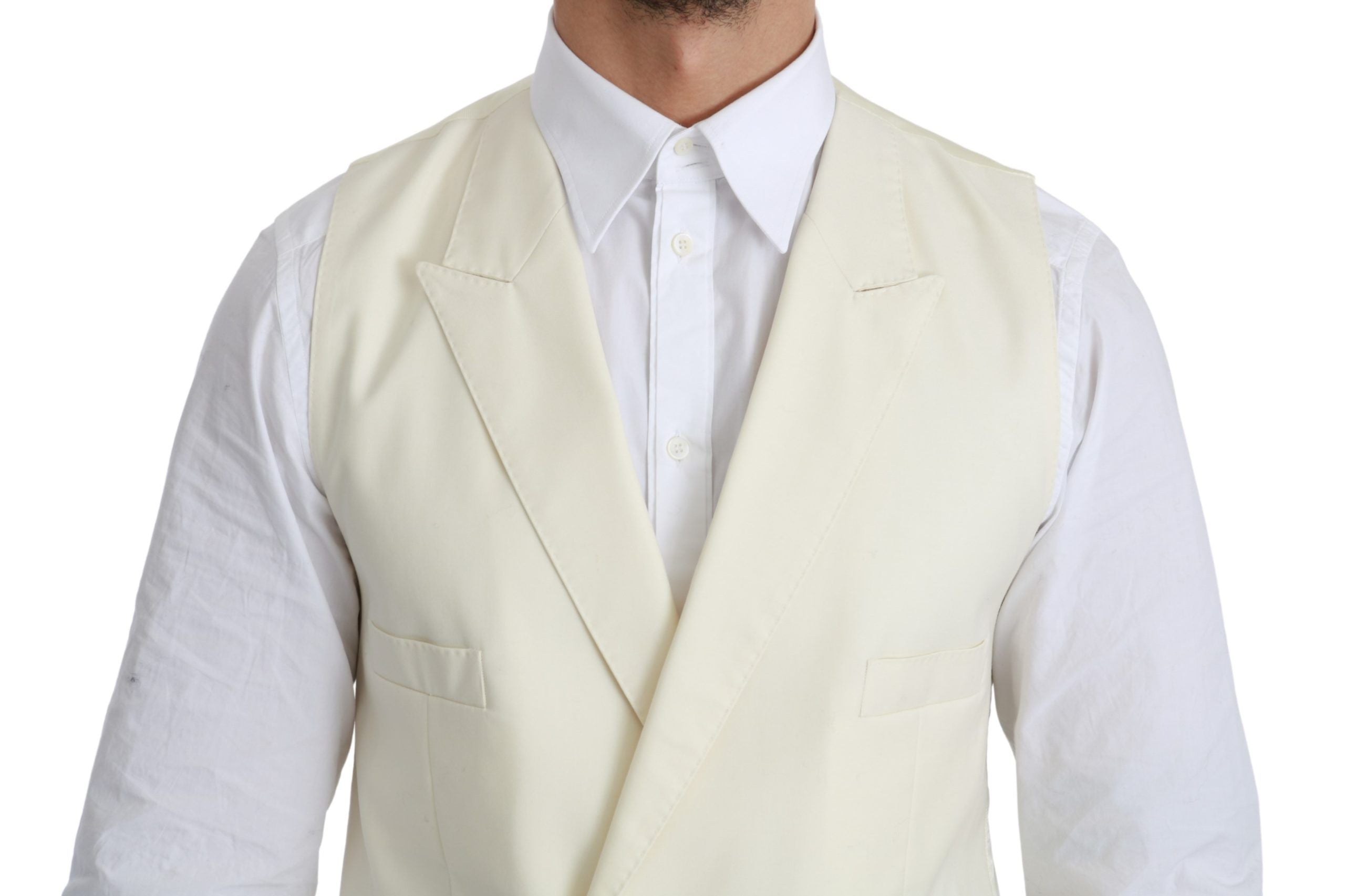 White Waistcoat Formal Wool Vest