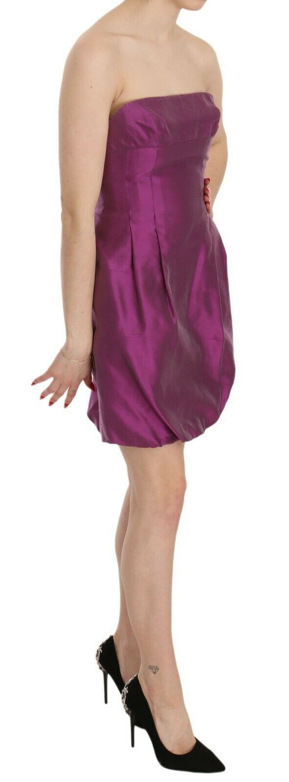 Pink Halter Backless Midi Plain Dress