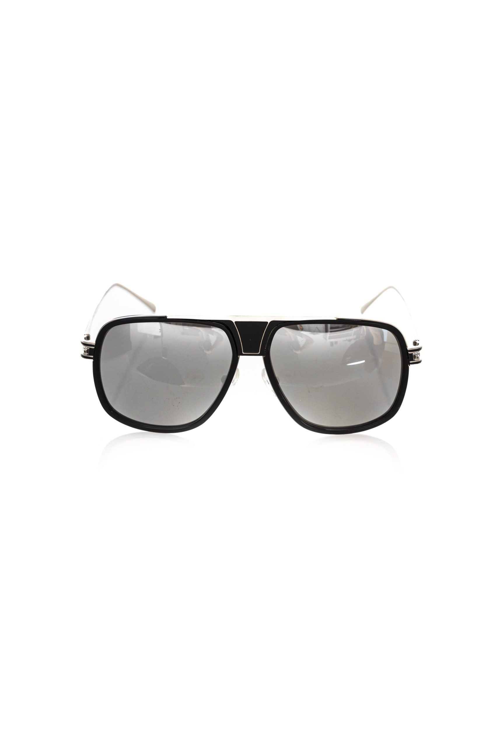 Black Metallic Fibre Men Sunglass
