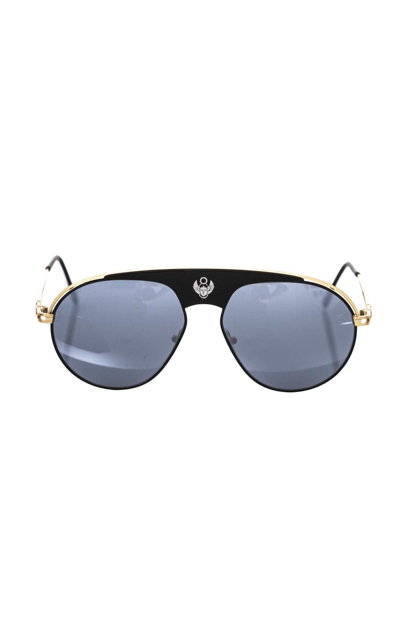 Black Metallic Fiber Men Sunglasses