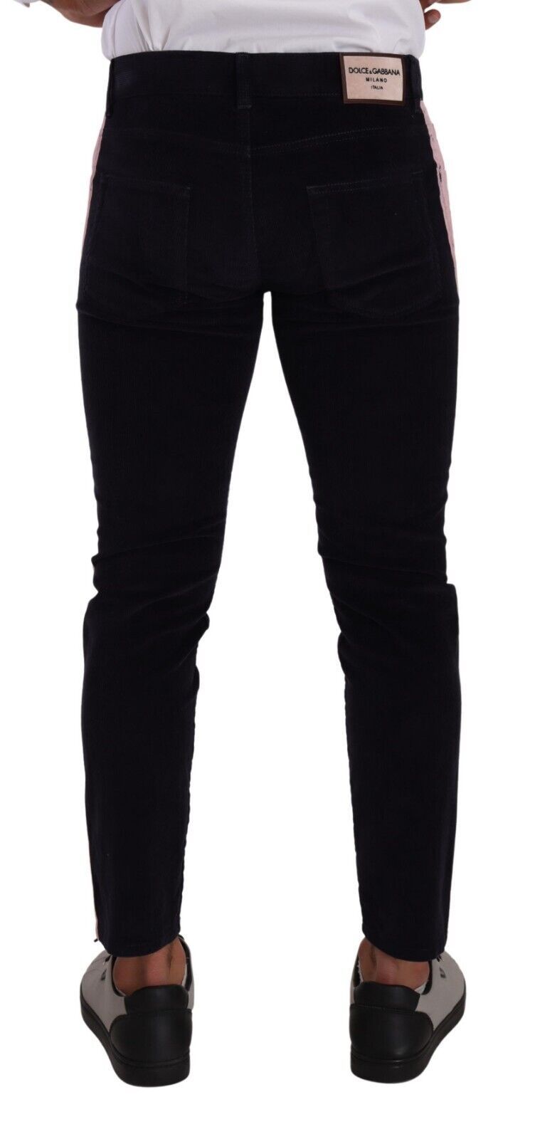 Blue Corduroy Cotton Stretch Skinny Jeans