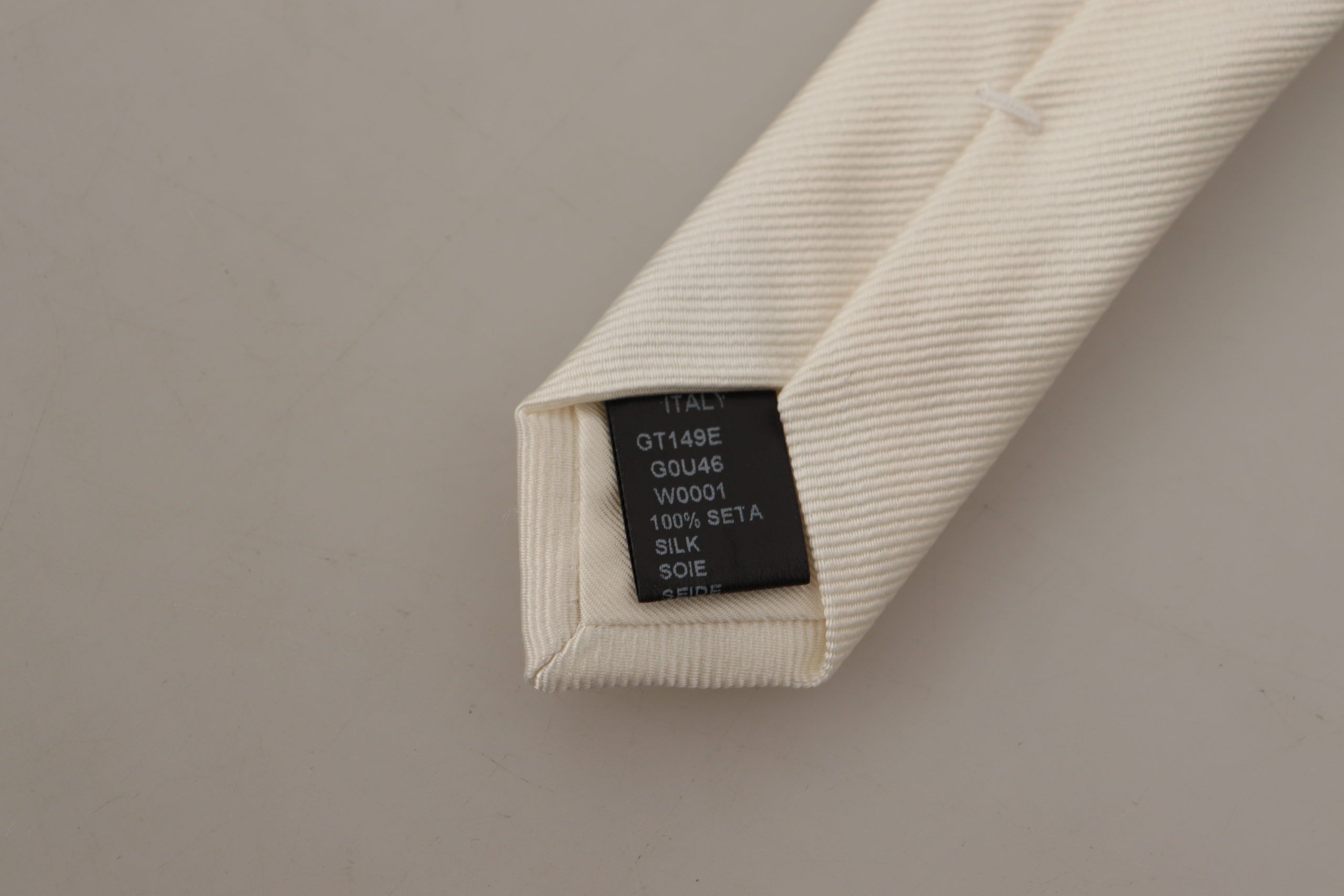 Off-White 100% Silk Slim Adjustable Accessory Necktie