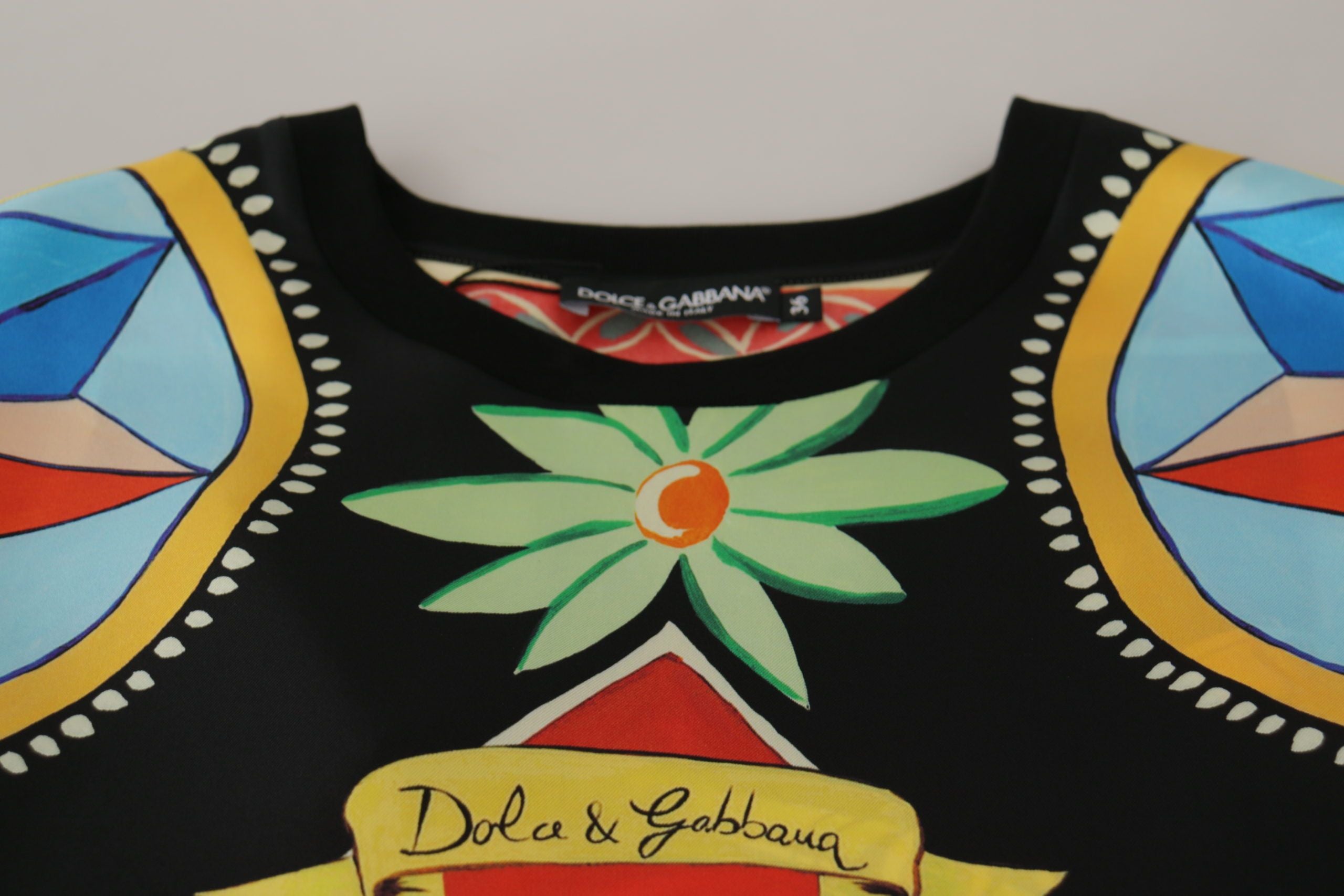 Multicolor Soldier Carretto Silk Top T-shirt