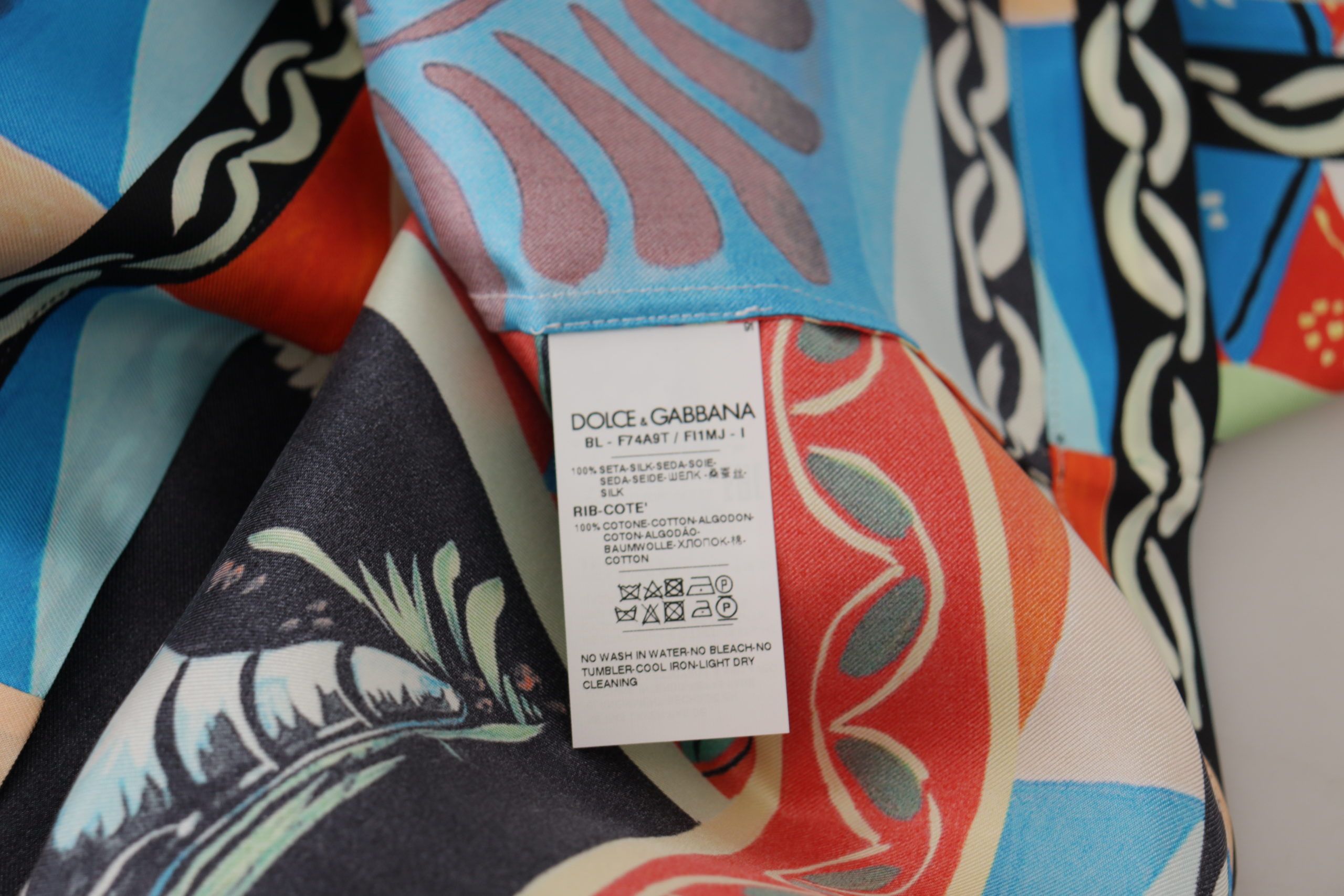 Multicolor Soldier Carretto Silk Top T-shirt