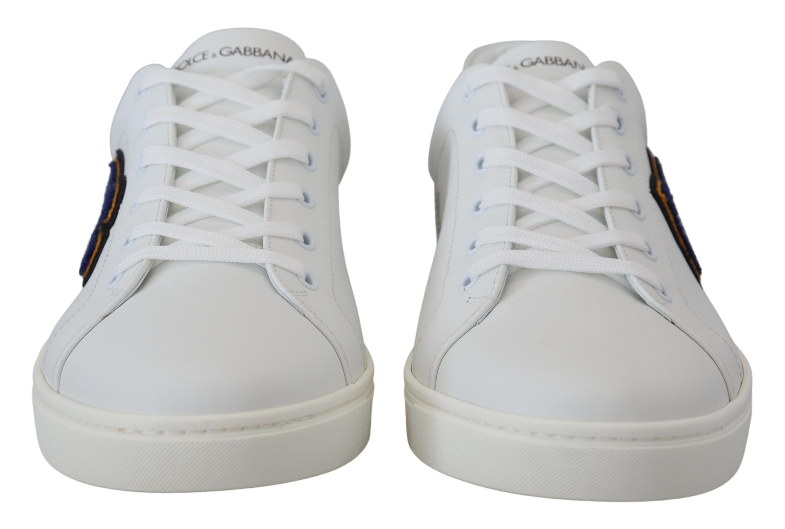White Leather DG Logo Casual Sneakers Shoes