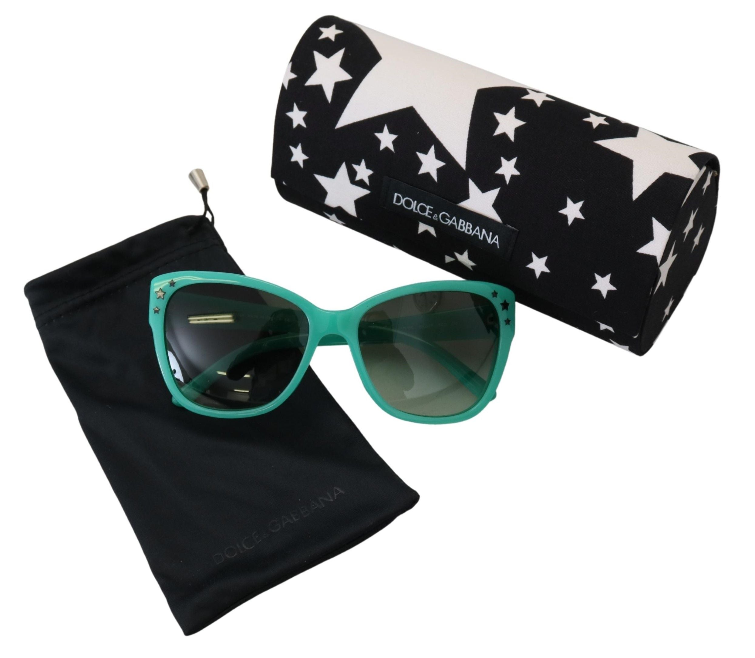 Green Stars Acetate Square Shades DG4124 Sunglasses