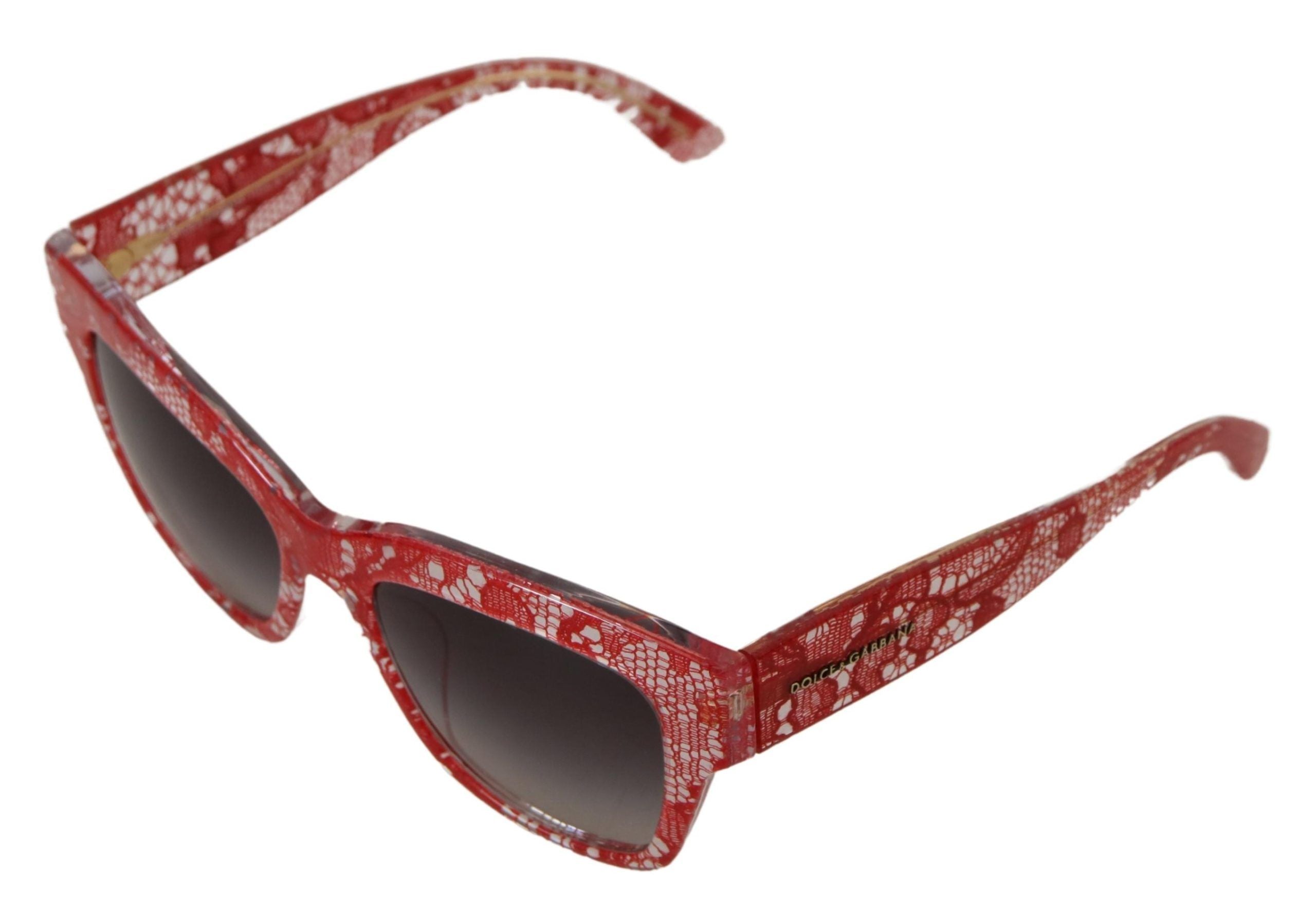 Red Lace Acetate Rectangle Shades DG4231F Sunglasses