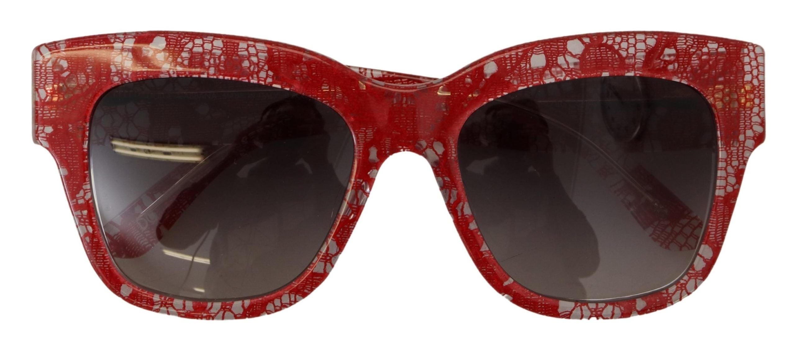 Red Lace Acetate Rectangle Shades DG4231F Sunglasses