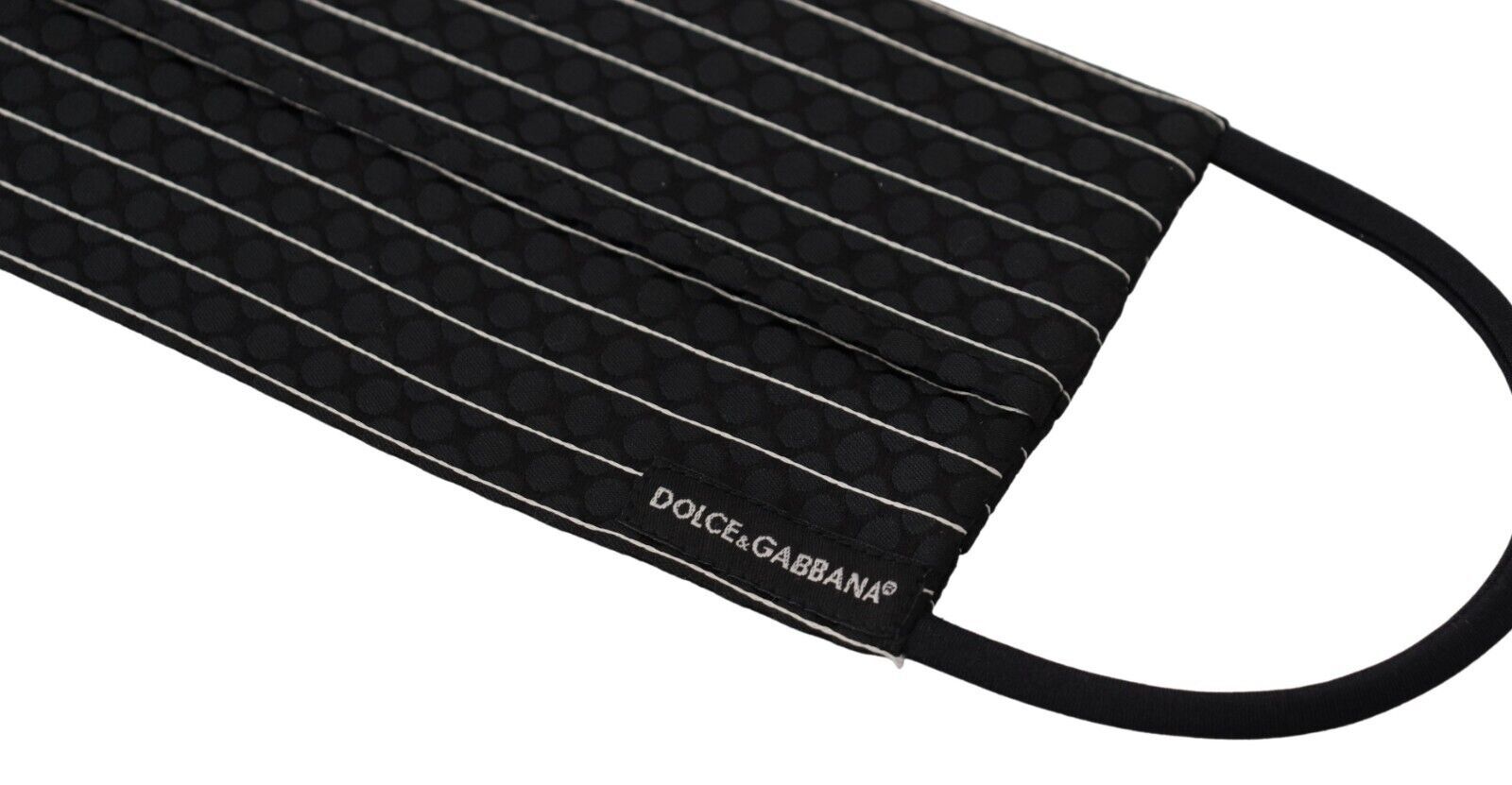 Black White Stripes Elastic Ear Strap One Size Face Mask