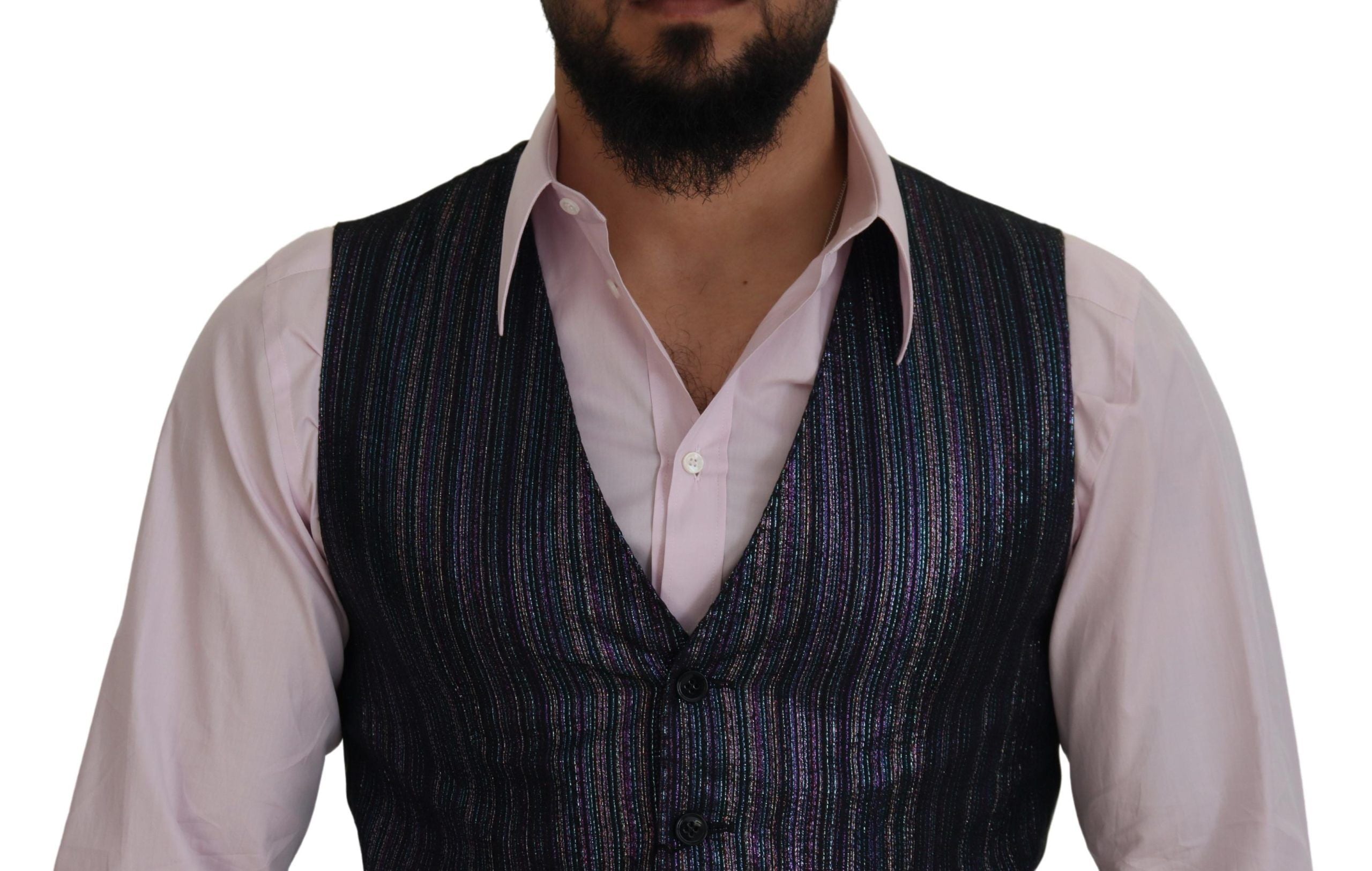 Multicolor Polyester Waistcoat Dress Formal Vest
