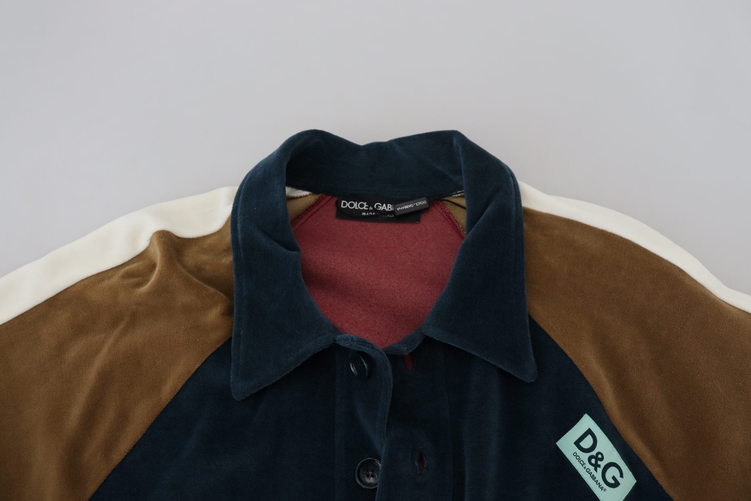 Multicolor Cotton Collared Pullover Sweater